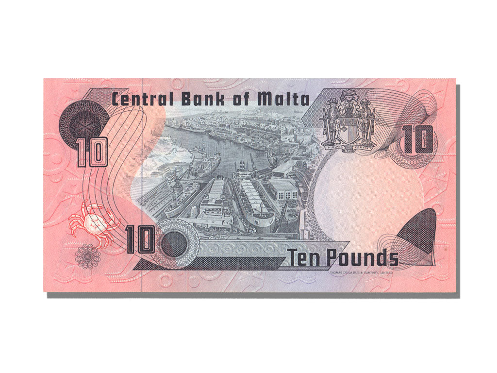 Banconote, Malta, 10 Liri, 1967, FDS
