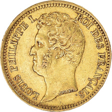 Moneta, Francia, Louis-Philippe, 20 Francs, 1831, Paris, BB, Oro, KM:746.1