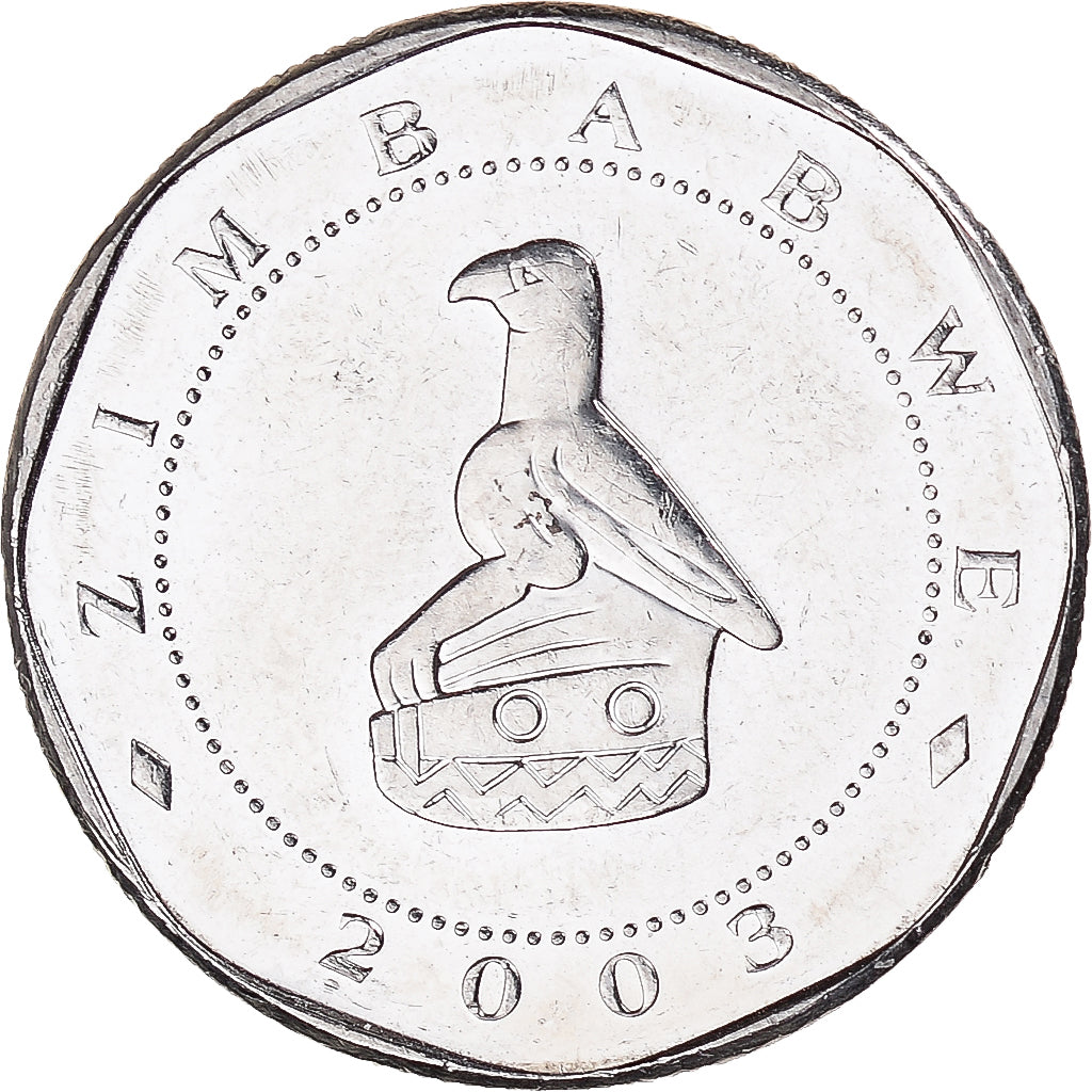Moneda, Zimbabue, 25 Dollars, 2003, Harare, SC, Níquel chapado en acero, KM:15