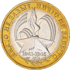 Moneta, Russia, 10 Roubles, 2005, Saint-Petersburg, EF(40-45), Bimetaliczny