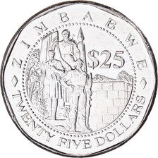 Monnaie, Zimbabwe, 25 Dollars, 2003, Harare, SPL, Nickel plaqué acier, KM:15