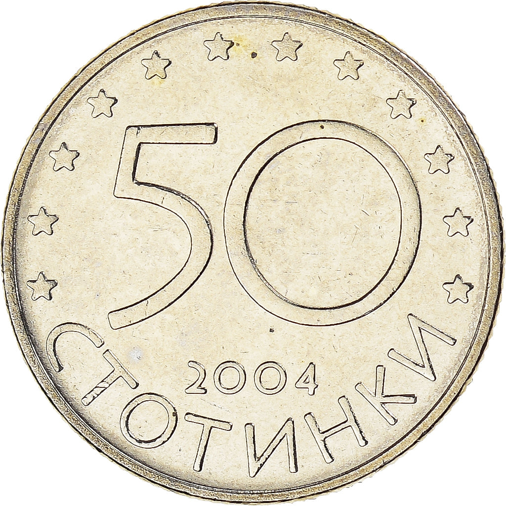 Coin, Bulgaria, 50 Stotinki, 2004, Sofia, MS(60-62), Copper-Nickel-Zinc, KM:272