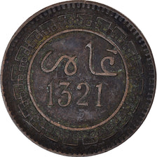 Monnaie, Maroc, 'Abd al-Aziz, 5 Mazunas, 1903/AH1321, Paris, TTB, Bronze