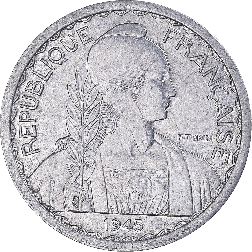 Munten, FRANS INDO-CHINA, 20 Cents, 1945, Paris, ZF+, Aluminium, KM:29.1