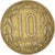 Moneda, Estados del África central, 10 Francs, 1975, Paris, MBC, Aluminio -