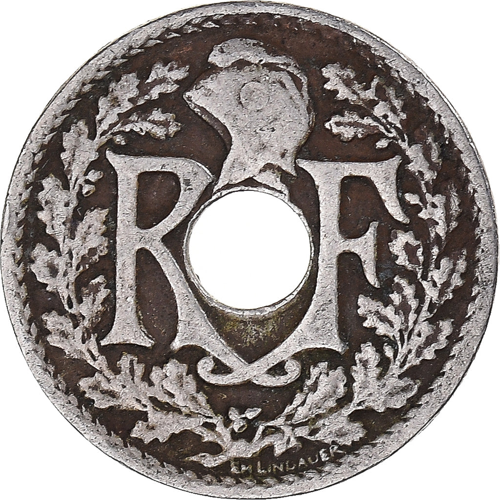 Moneta, Francia, Lindauer, 5 Centimes, 1920, Petit module, B+, Rame-nichel