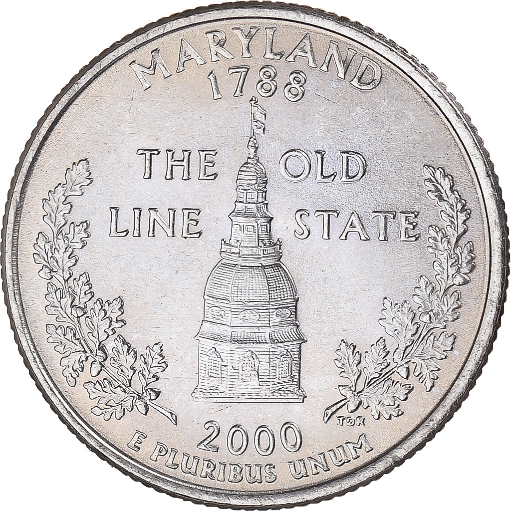 Coin, United States, Quarter Dollar, Quarter, 2000, U.S. Mint, Denver, Maryland