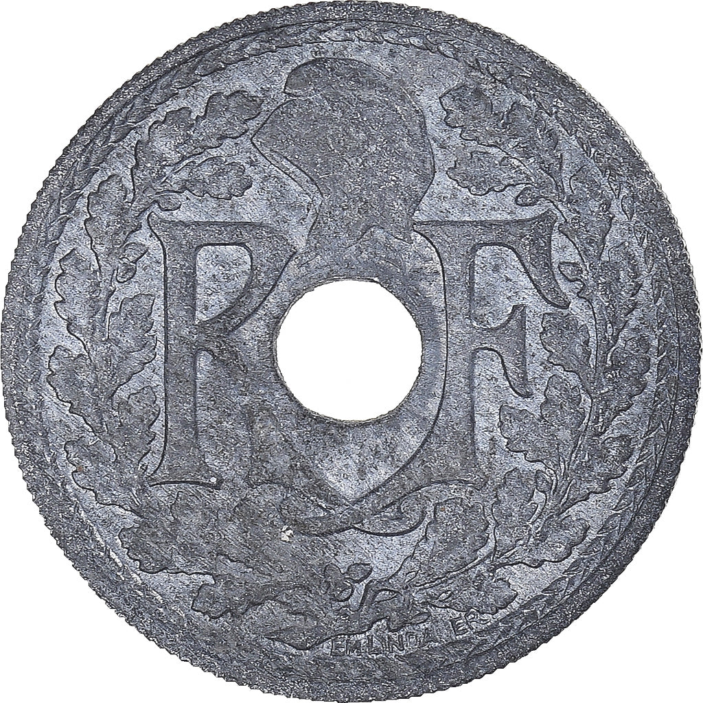 Coin, France, Lindauer, 20 Centimes, 1945, VF(20-25), Zinc, KM:907.1