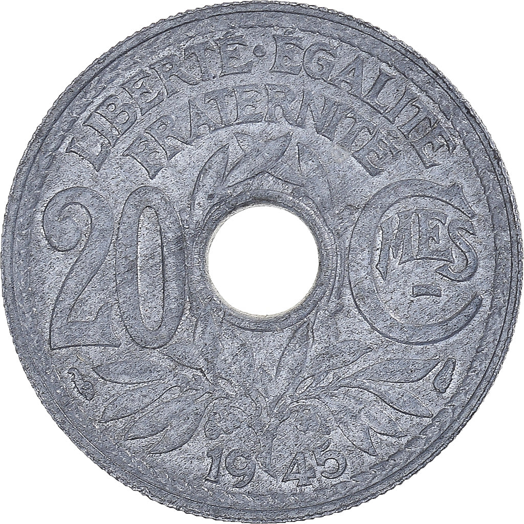 Coin, France, Lindauer, 20 Centimes, 1945, VF(30-35), Zinc, KM:907.1