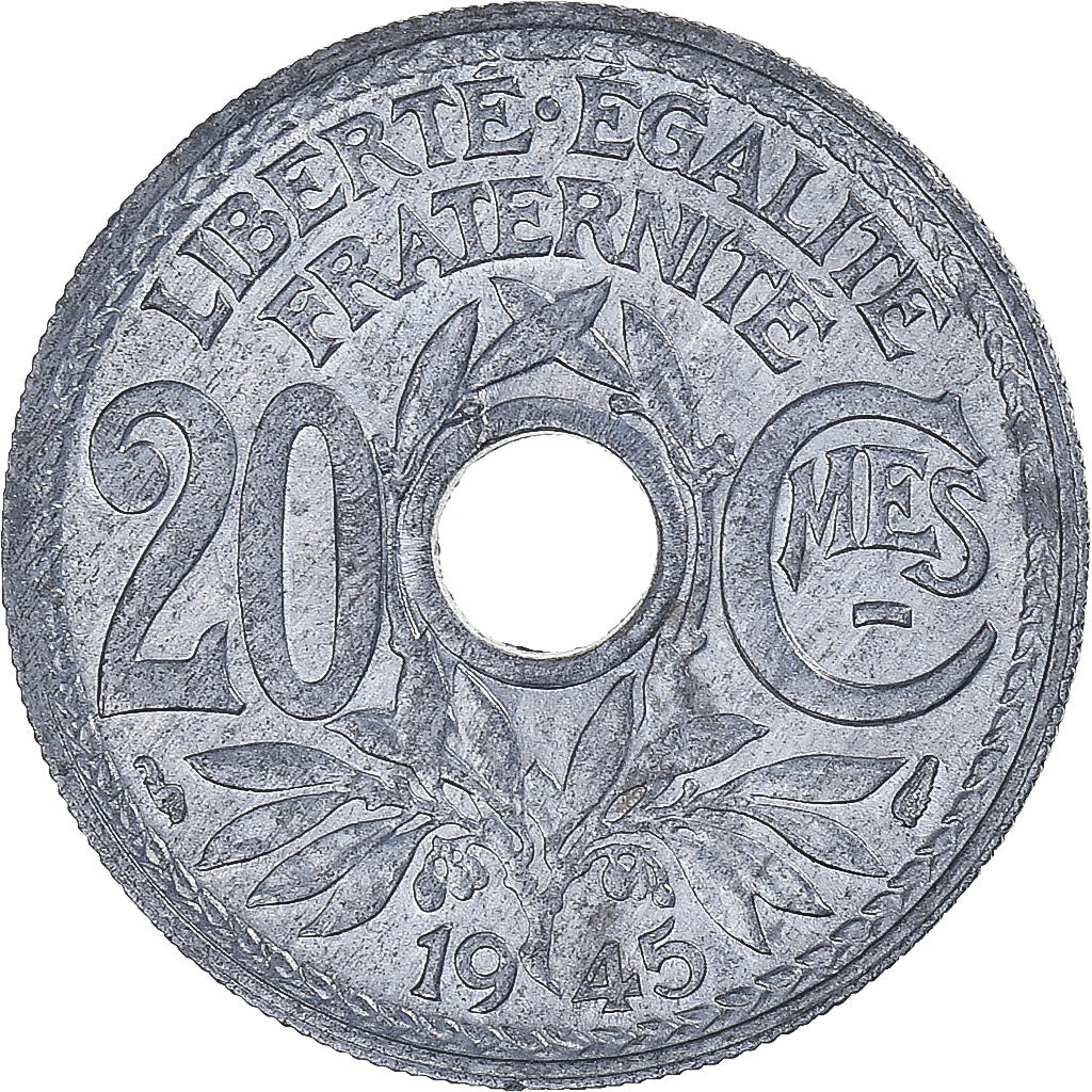 Coin, France, Lindauer, 20 Centimes, 1945, VF(30-35), Zinc, KM:907.1