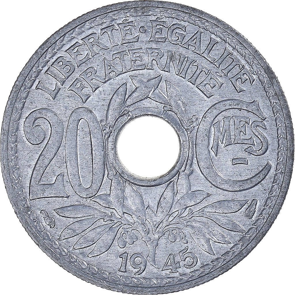 Coin, France, Lindauer, 20 Centimes, 1945, VF(30-35), Zinc, KM:907.1