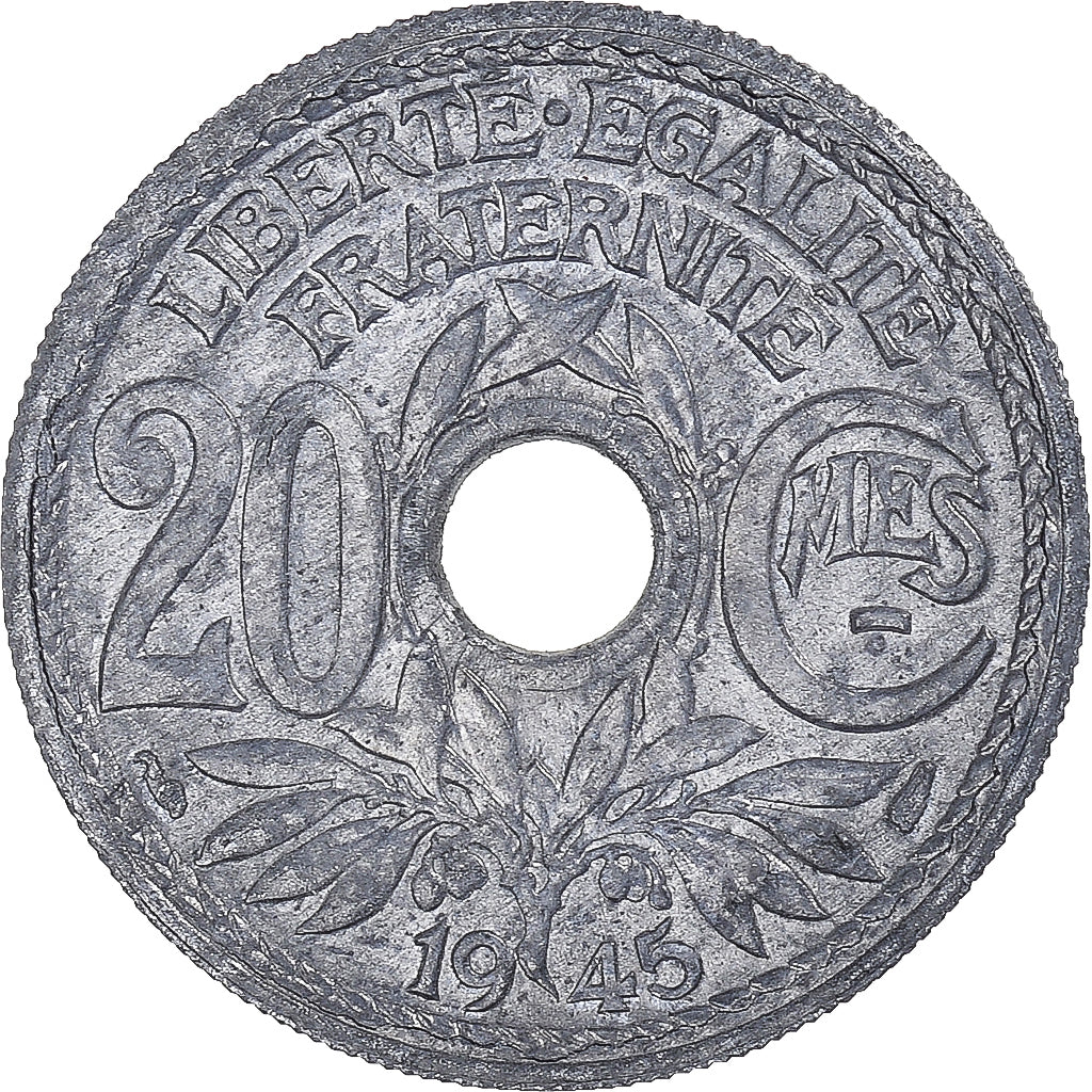 Coin, France, Lindauer, 20 Centimes, 1945, VF(20-25), Zinc, KM:907.1