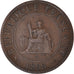 Coin, FRENCH INDO-CHINA, Cent, 1888, Paris, VF(30-35), Bronze, KM:1