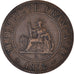 Coin, FRENCH INDO-CHINA, Cent, 1892, Paris, VF(30-35), Bronze, KM:1