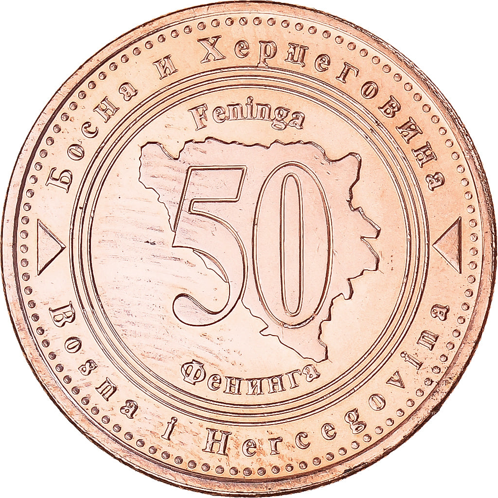 Monnaie, Bosnie-Herzégovine, 50 Feninga, 2007, SUP+, Cuivre plaqué acier