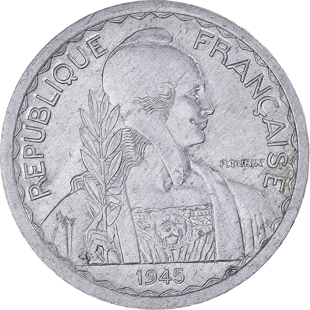 Moneda, INDOCHINA FRANCESA, 20 Cents, 1945, Paris, MBC+, Aluminio, KM:29.1