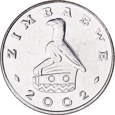 Moneda, Zimbabue, Dollar, 2002, Harare, SC+, Níquel chapado en acero, KM:6a