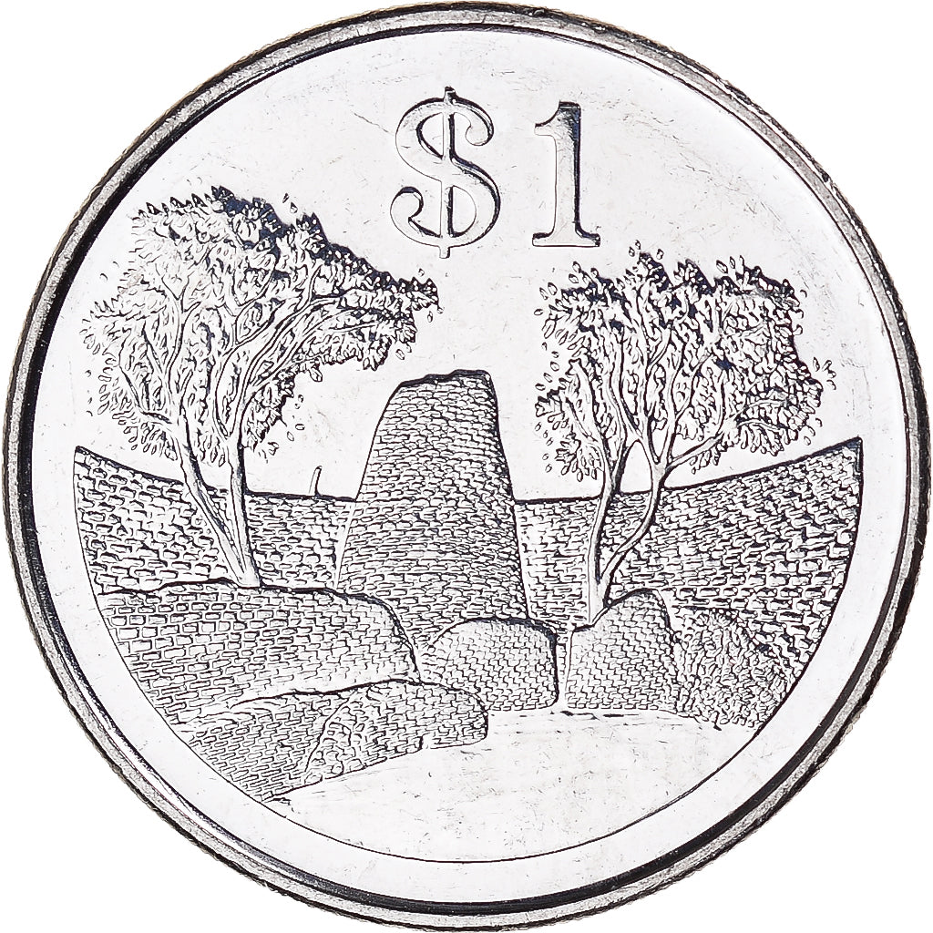 Monnaie, Zimbabwe, Dollar, 2002, Harare, SPL+, Nickel plaqué acier, KM:6a