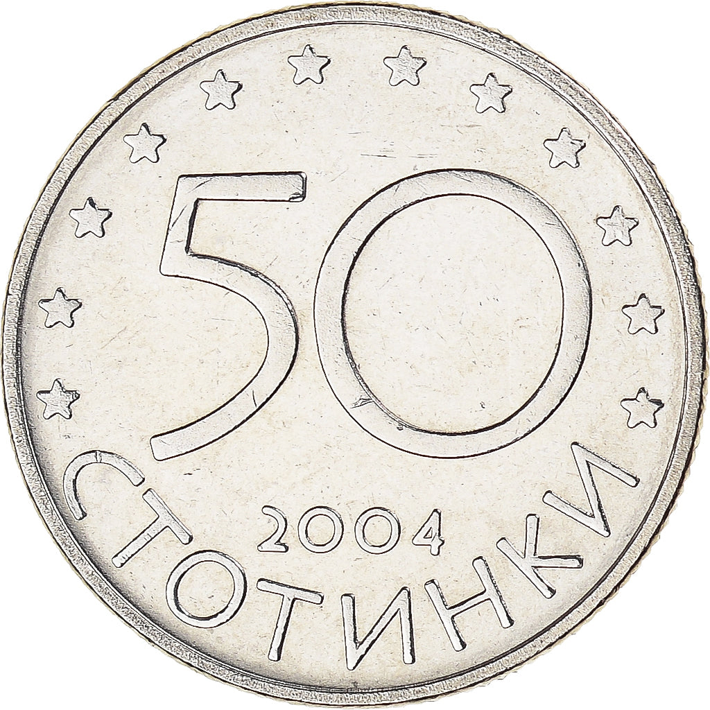 Coin, Bulgaria, 50 Stotinki, 2004, Sofia, MS(64), Copper-Nickel-Zinc, KM:272
