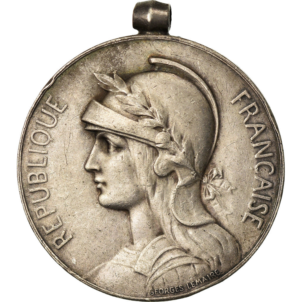 France, Medal, Médaille Coloniale, History, Lemaire, EF(40-45), Silver
