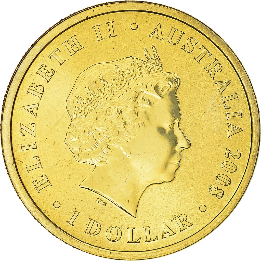 Coin, Australia, Elizabeth II, Dollar, 2008, Perth, MS(63), Aluminum-Bronze
