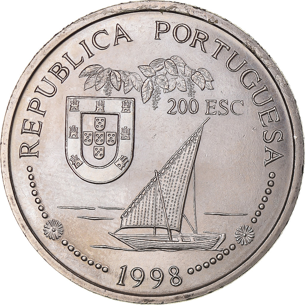 Moeda, Portugal, 200 Escudos, 1998, MS(63), Cobre-níquel, KM:712