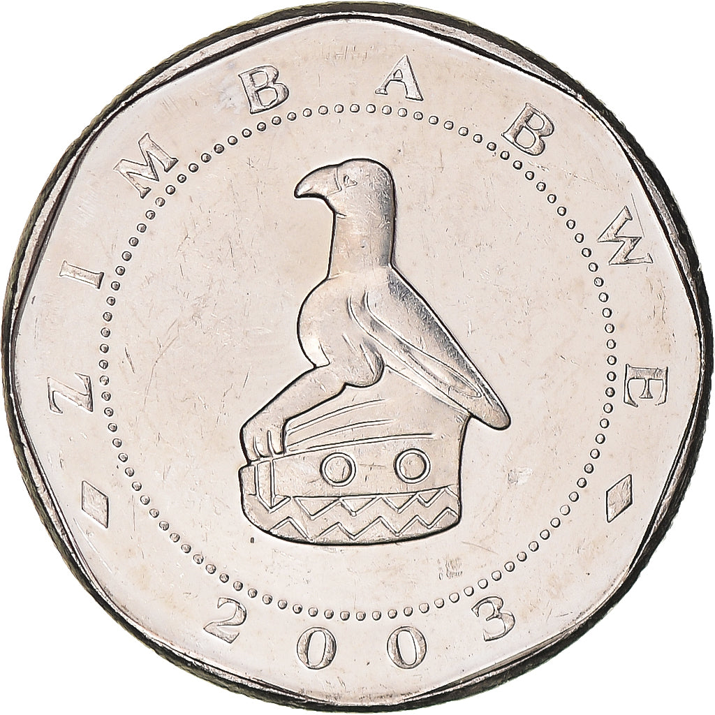 Coin, Zimbabwe, 25 Dollars, 2003, Harare, MS(63), Nickel plated steel, KM:15
