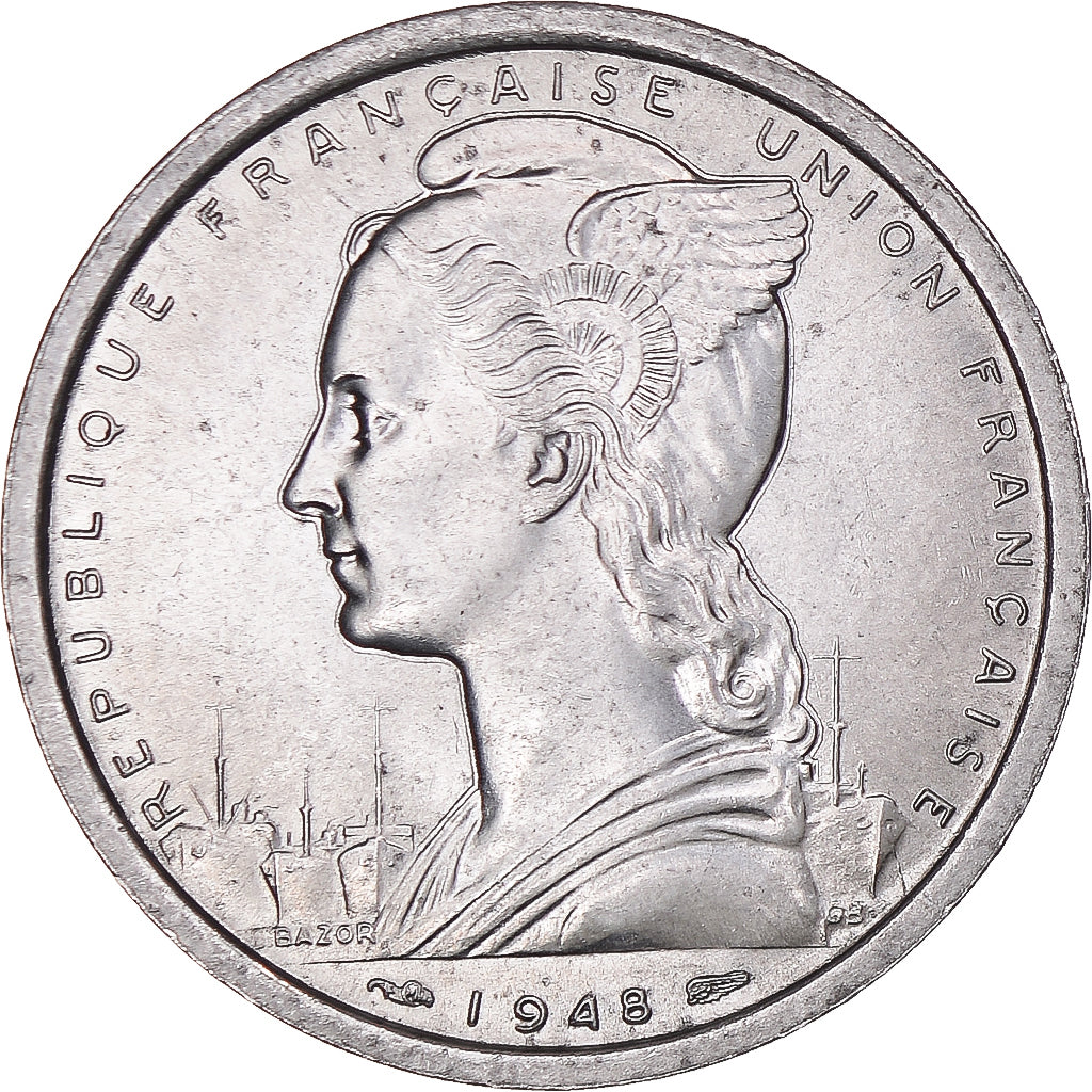 Monnaie, Afrique-Occidentale française, 2 Francs, 1948, Paris, SUP+, Aluminium