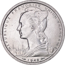 Coin, French West Africa, 2 Francs, 1948, Paris, MS(60-62), Aluminum, KM:4
