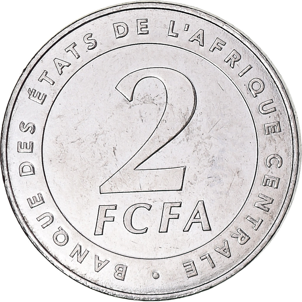 Moneda, Estados del África central, 2 Francs, 2006, Paris, CFA, SC, Acero