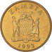 Coin, Zambia, 10 Kwacha, 1992, British Royal Mint, AU(55-58), Brass, KM:32
