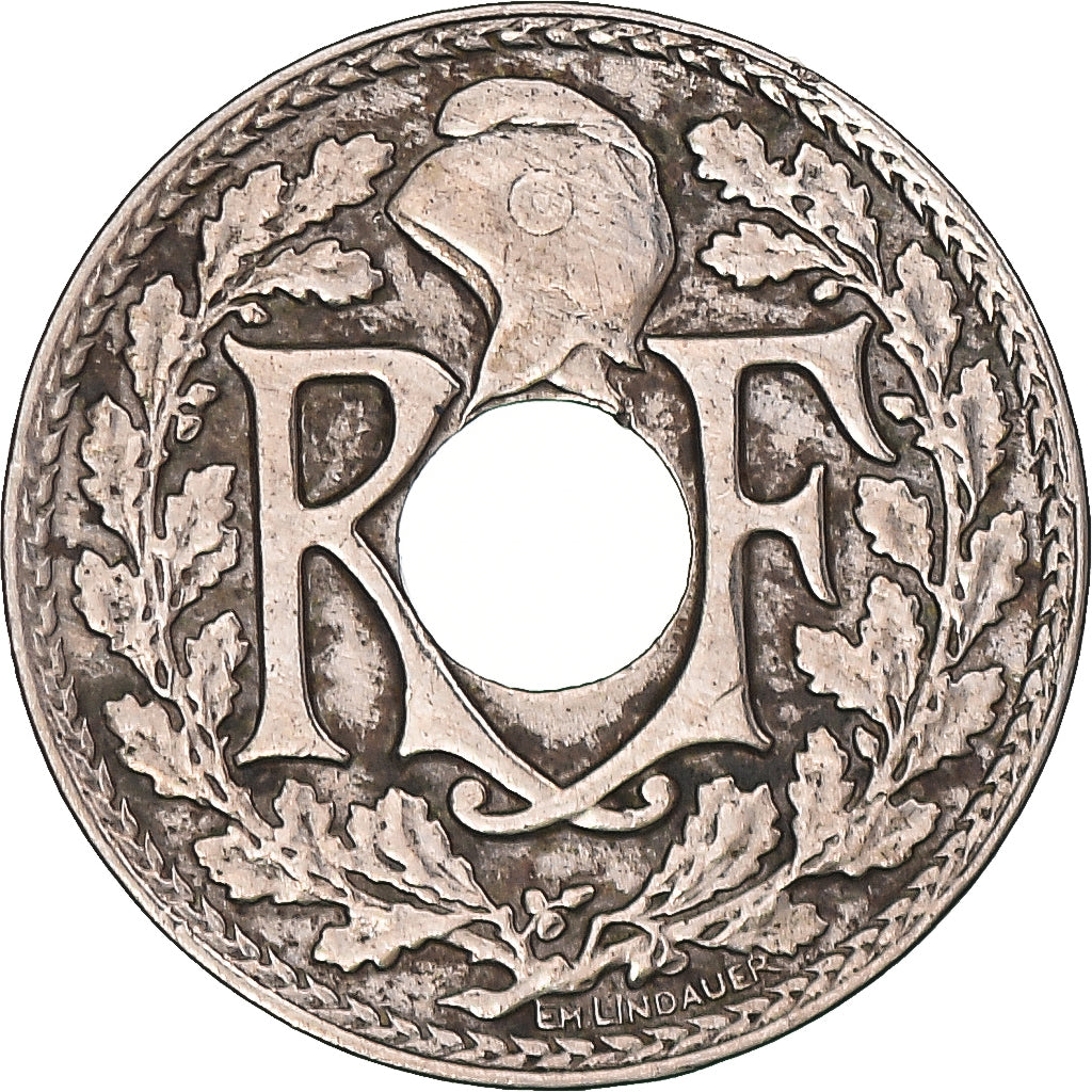 Moeda, França, Lindauer, 5 Centimes, 1927, VF(30-35), Cobre-níquel, KM:875