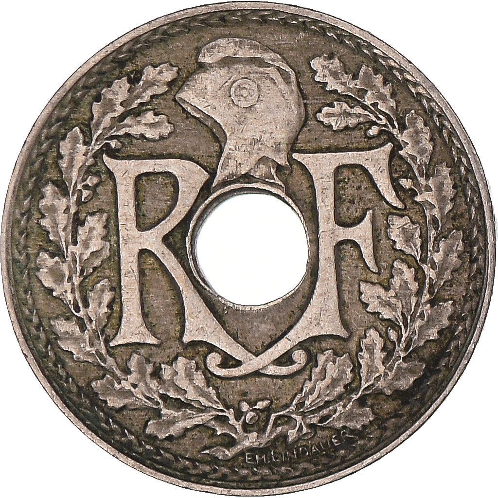 Moneta, Francia, Lindauer, 5 Centimes, 1927, MB, Rame-nichel, KM:875
