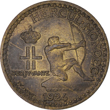 Moneta, Monaco, Louis II, Franc, 1924, Poissy, MB+, Alluminio-bronzo, KM:111