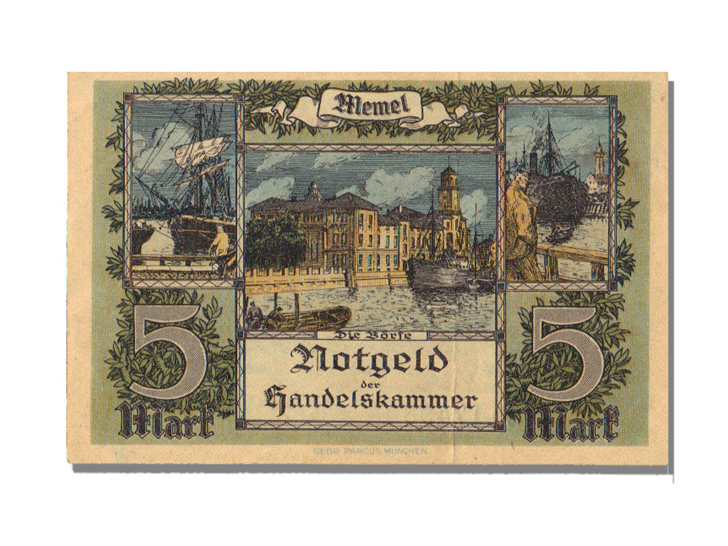 Memel, 5 Mark, 1922, KM #4b, 1922-02-22, UNC(65-70), N° 174980