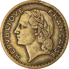 Coin, France, Lavrillier, 5 Francs, 1945, Paris, VF(20-25), Aluminum-Bronze