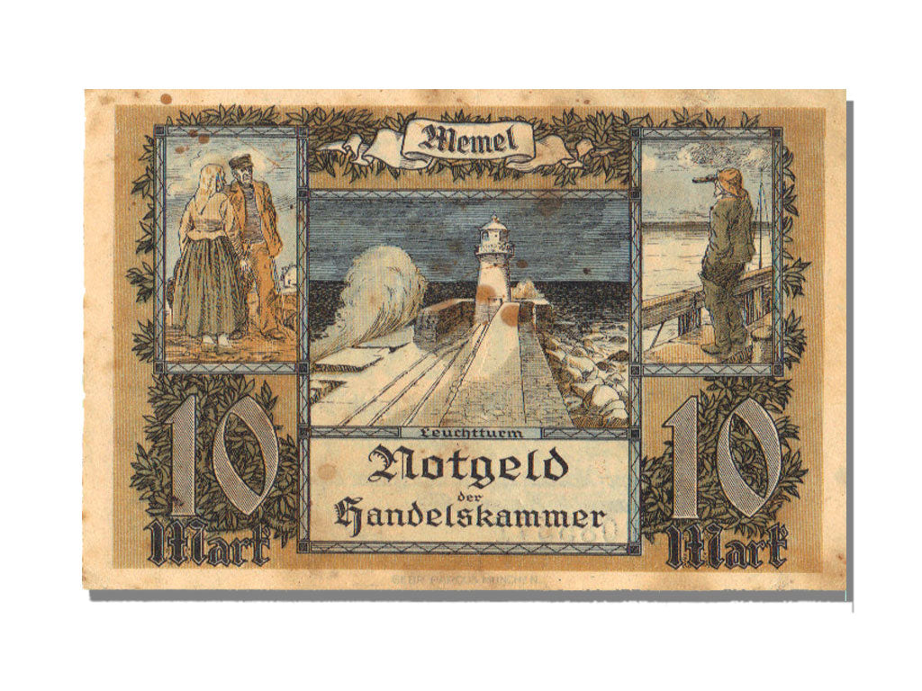 Klaipeda, 10 Mark, 1922, 1922-02-22, EF(40-45), N° 085571