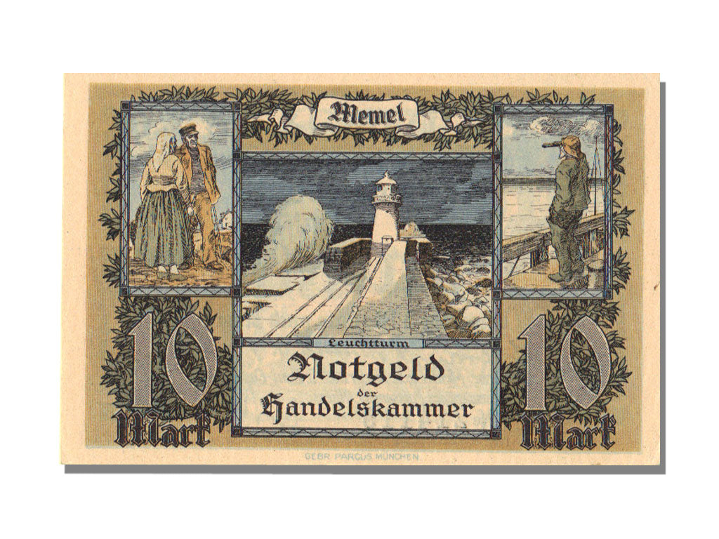 Klaipeda, 10 Mark, 1922, 1922-02-22, UNC(65-70), N° 214115