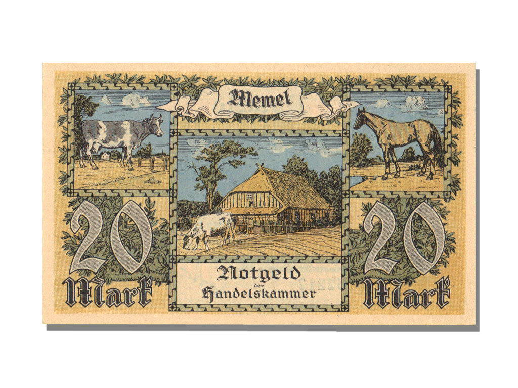 Klaipeda, 20 Mark, 1922, 1922-02-22, UNC(65-70), N° 132217