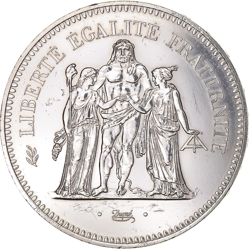 Coin, France, Hercule, 50 Francs, 1974, Paris, AU(55-58), Silver, KM:941.1