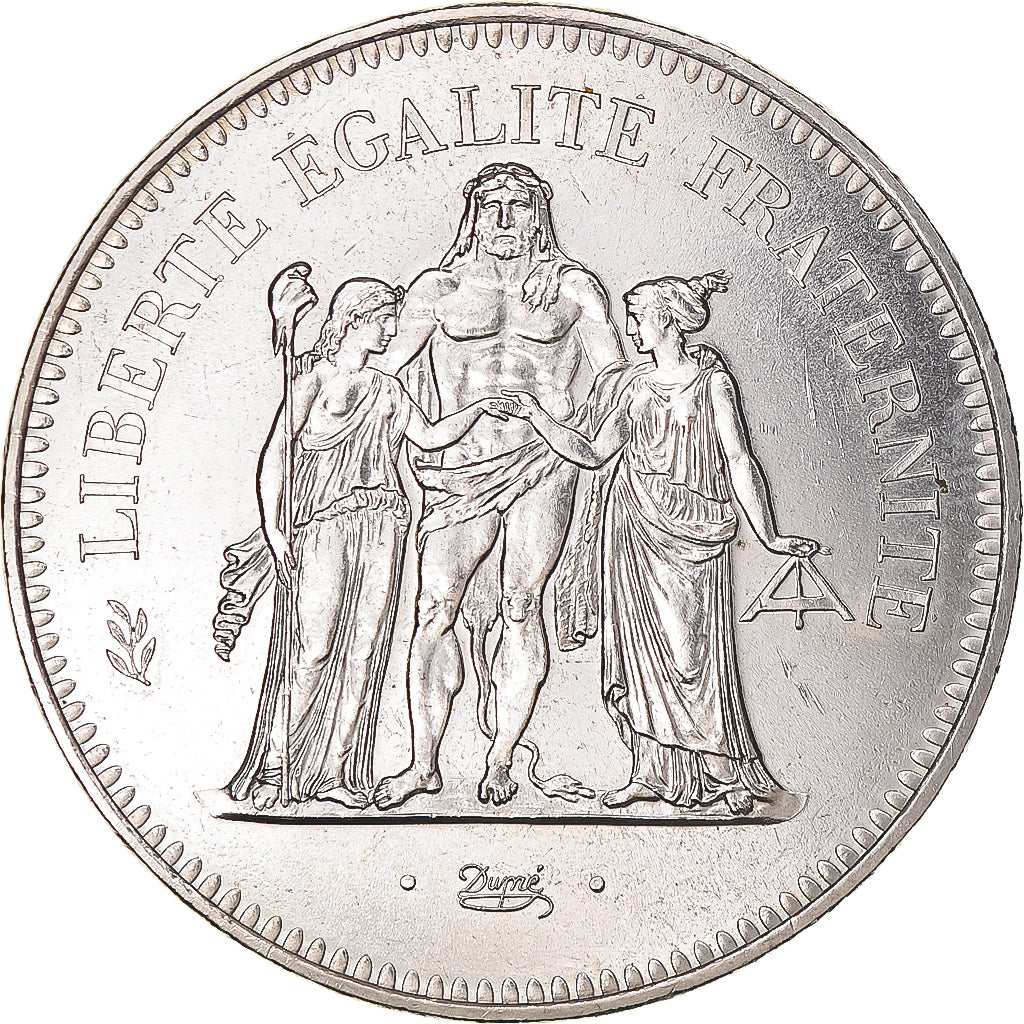 Coin, France, Hercule, 50 Francs, 1974, Paris, AU(55-58), Silver, KM:941.1