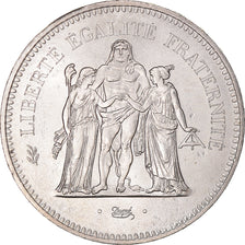 Coin, France, Hercule, 50 Francs, 1975, Paris, MS(60-62), Silver, KM:941.1