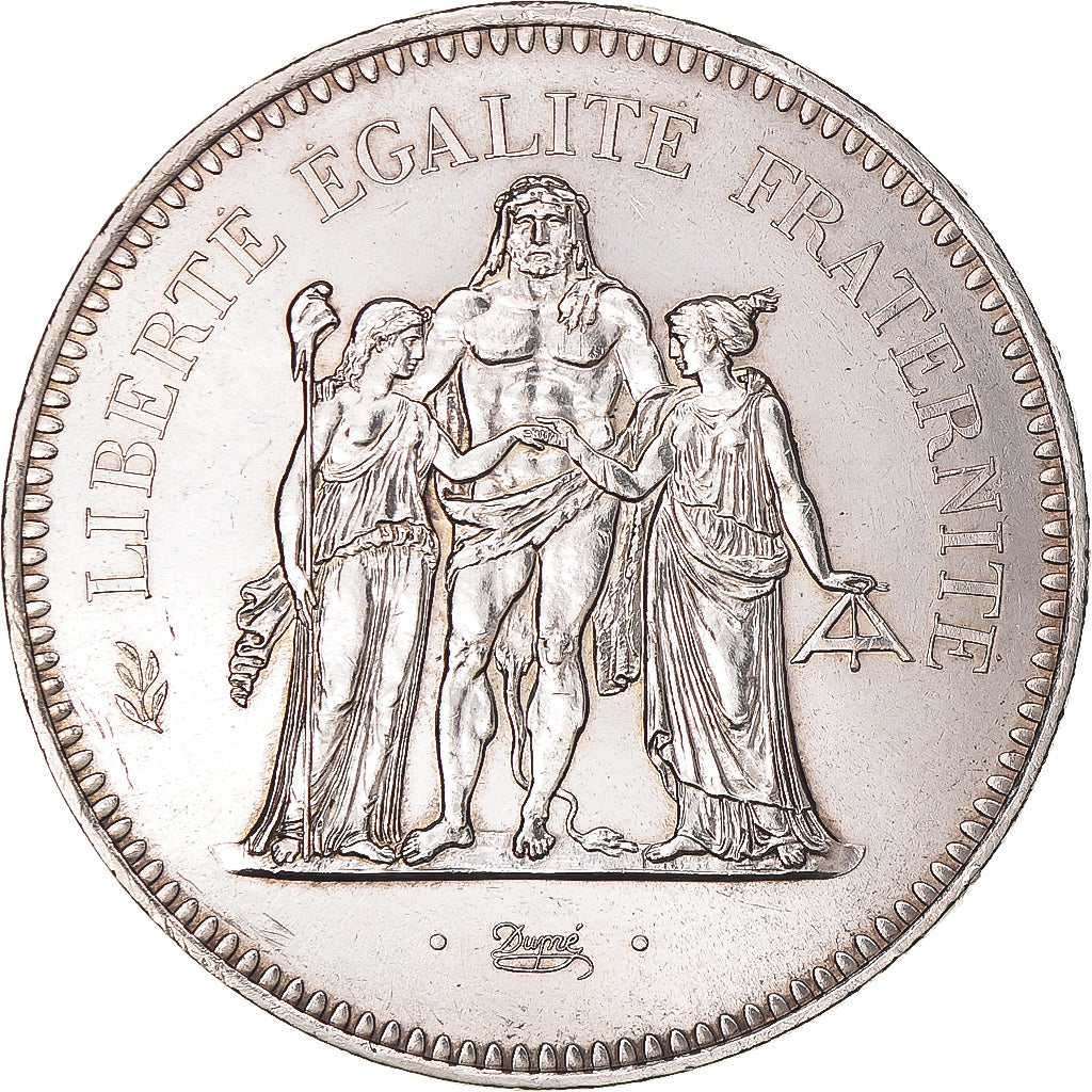 Moneta, Francia, Hercule, 50 Francs, 1976, Paris, SPL-, Argento, KM:941.1