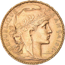 Coin, France, Marianne, 20 Francs, 1905, Paris, Coq, MS(60-62), Gold, KM:847