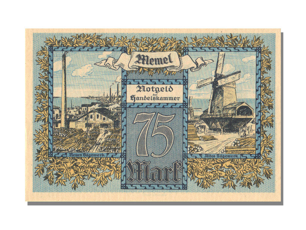 Memel, 75 Mark, 1922, 1922-02-22, UNC(65-70)