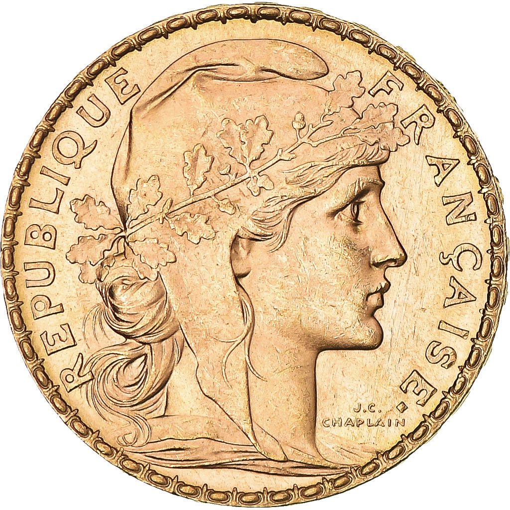Coin, France, Marianne, 20 Francs, 1905, Paris, Coq, MS(60-62), Gold, KM:847