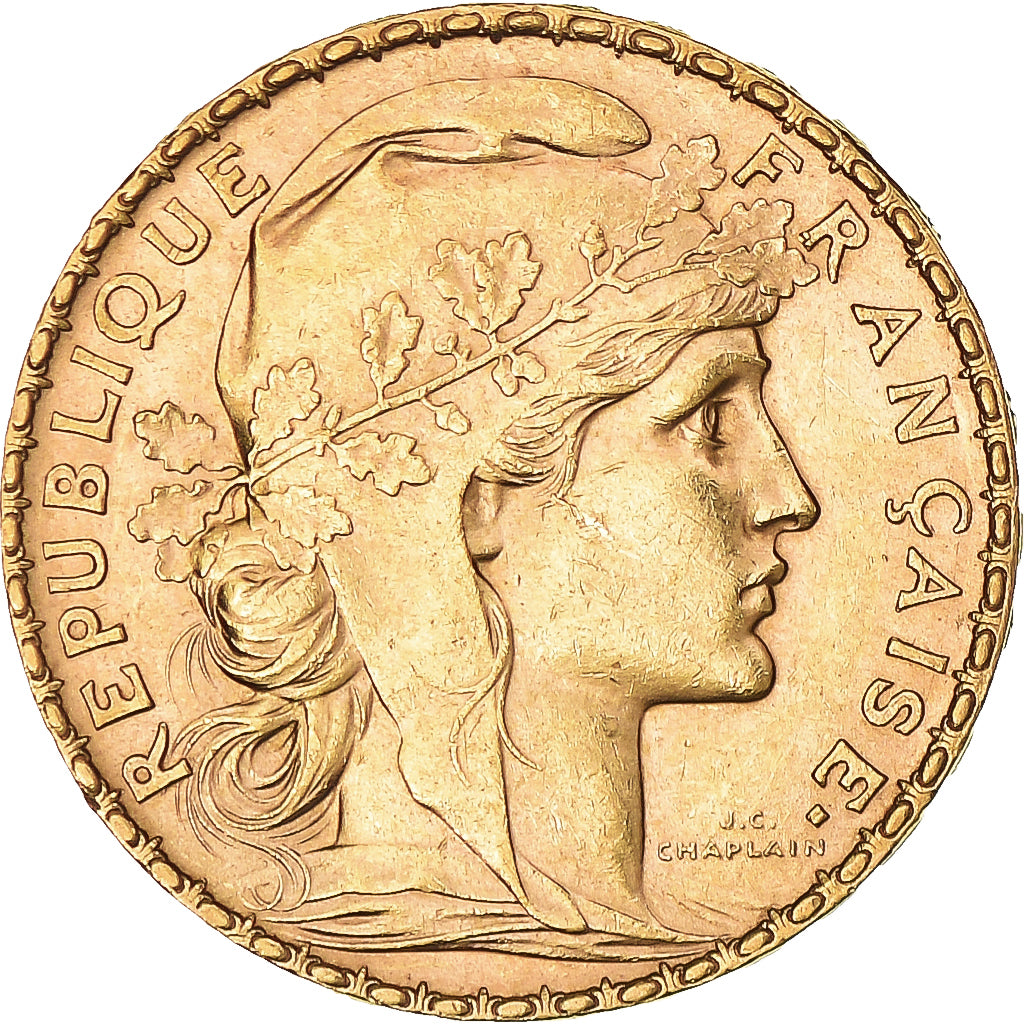 Munten, Frankrijk, Marianne, 20 Francs, 1903, Paris, Coq, PR, Goud, KM:847
