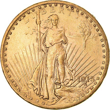 Moneda, Estados Unidos, Saint-Gaudens, $20, Double Eagle, 1915, San Francisco