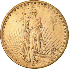 Moneta, USA, Saint-Gaudens, $20, Double Eagle, 1915, San Francisco, AU(55-58)