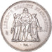 Moeda, França, Hercule, 50 Francs, 1974, Paris, MS(63), Prata, KM:941.1